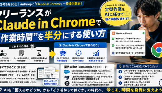 フリーランスがClaude in Chromeで“作業時間”を半分にする使い方