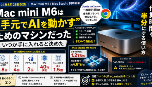 Mac mini M6は「手元でAIを動かす」ためのマシンだった｜いつか手に入れると決めた