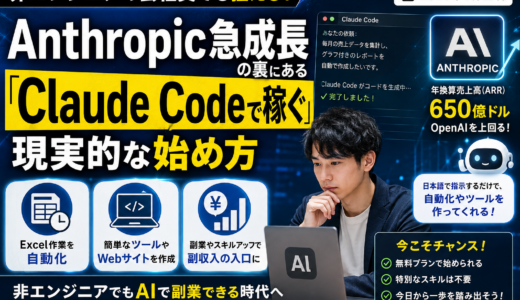 非エンジニアの会社員でも狙える?Anthropic急成長の裏にある「Claude Codeで稼ぐ」現実的な始め方
