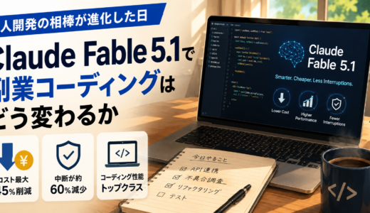 個人開発の相棒が進化した日 ― Claude Fable 5.1で副業コーディングはどう変わるか