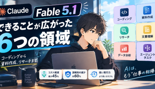 Claude Fable 5.1で「できること」が広がった6つの領域 ― コーディングから資料作成、リサーチまで徹底解説