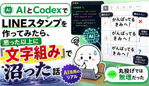 AIとCodexでLINEスタンプを作ってみたら、思った以上に「文字組み」で沼った話